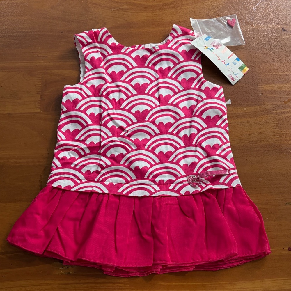 Agatha Ruiz De La Prada Pink and White Kids Dress